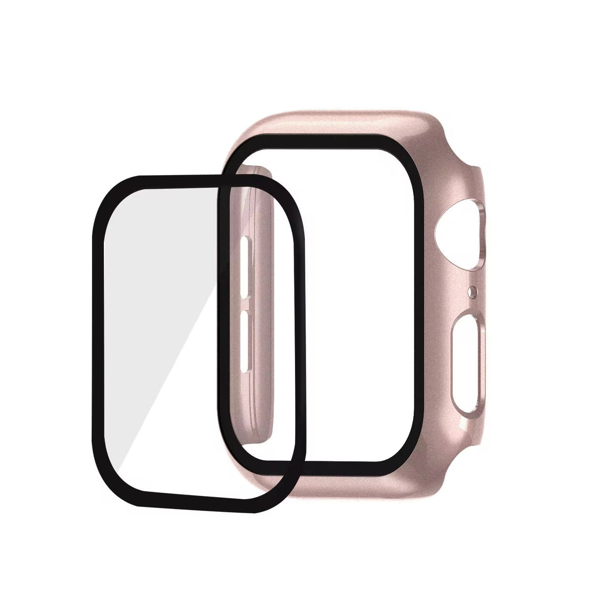 Hard Case With Tempered Glass Screen Protector For Apple Watch Multiple Colors Available
