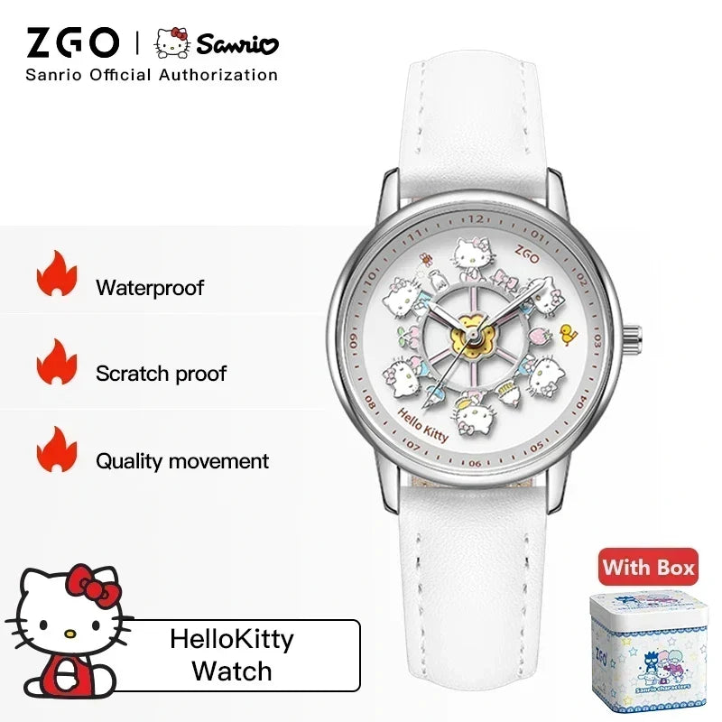 ZGO X Sanrio Watch Clock Fashion Quartz Watch Rotate The Dial
