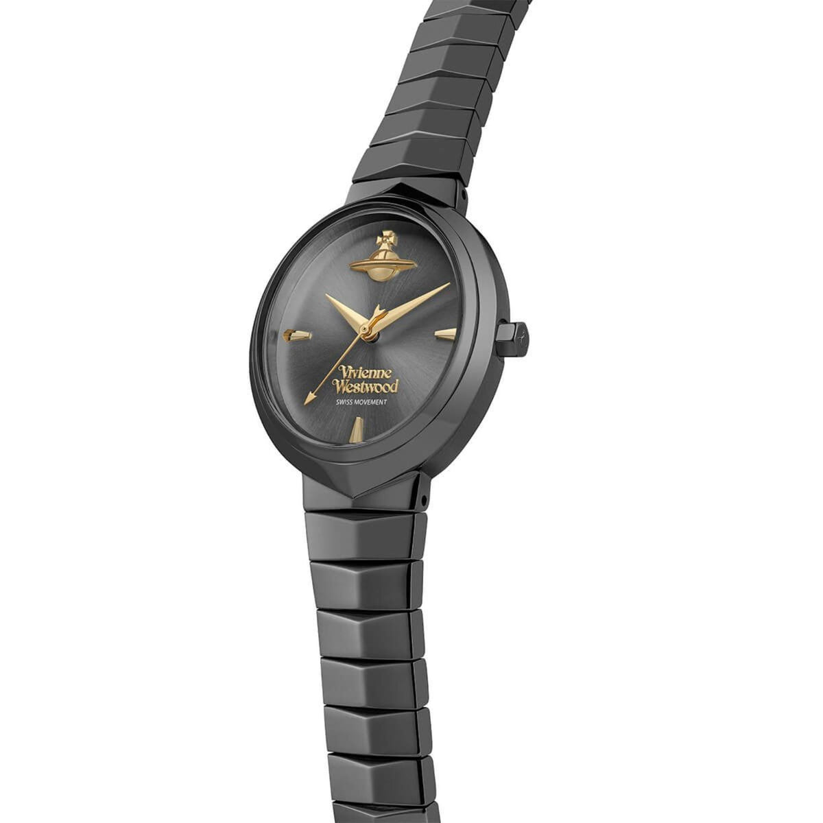 Vivienne Westwood Armour 28mm Grey Dial Steel Ladies Quartz Watch VV314GYGY